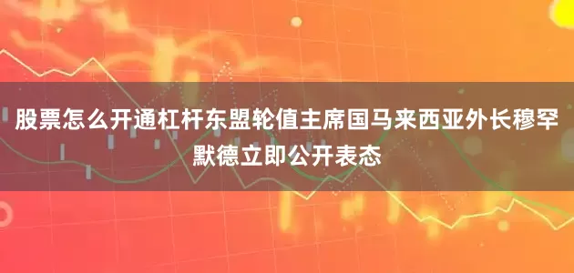 股票怎么开通杠杆东盟轮值主席国马来西亚外长穆罕默德立即公开表态